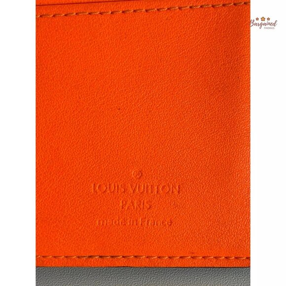 Authentic Louis Vuitton Orange Damier Infini Leather Brazza Bifold Wallet SP4182 - Picture 8 of 13